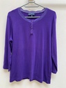 Purple shirt with laced neckline