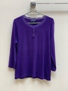 Purple shirt with laced neckline