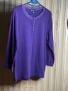 Purple shirt with laced neckline
