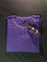 Purple shirt with laced neckline