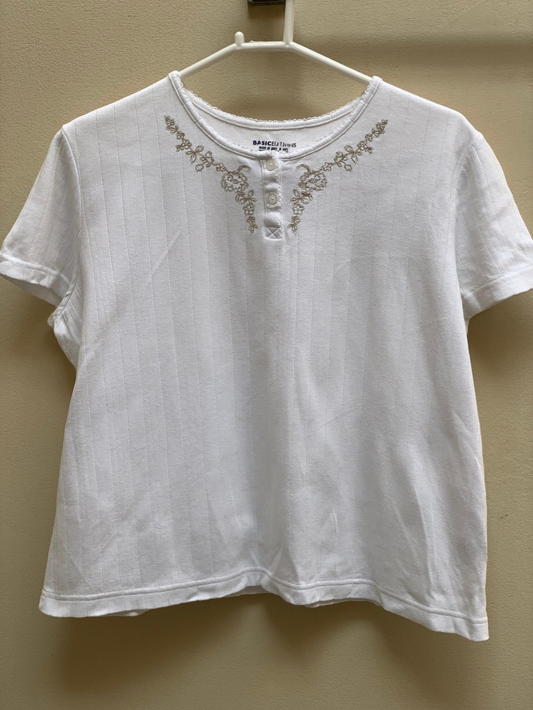 vintage white embroidered top