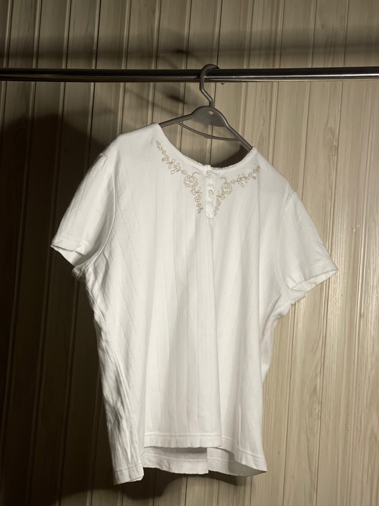 vintage white embroidered top
