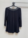 Beaded neck line black top