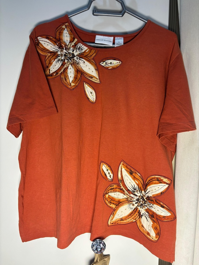 Vintage Orange Floral T-Shirt
