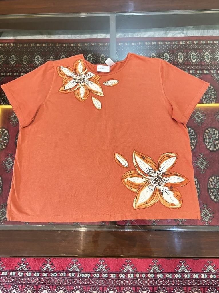 Vintage Orange Floral T-Shirt