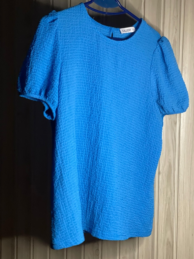 Blue Textured Top