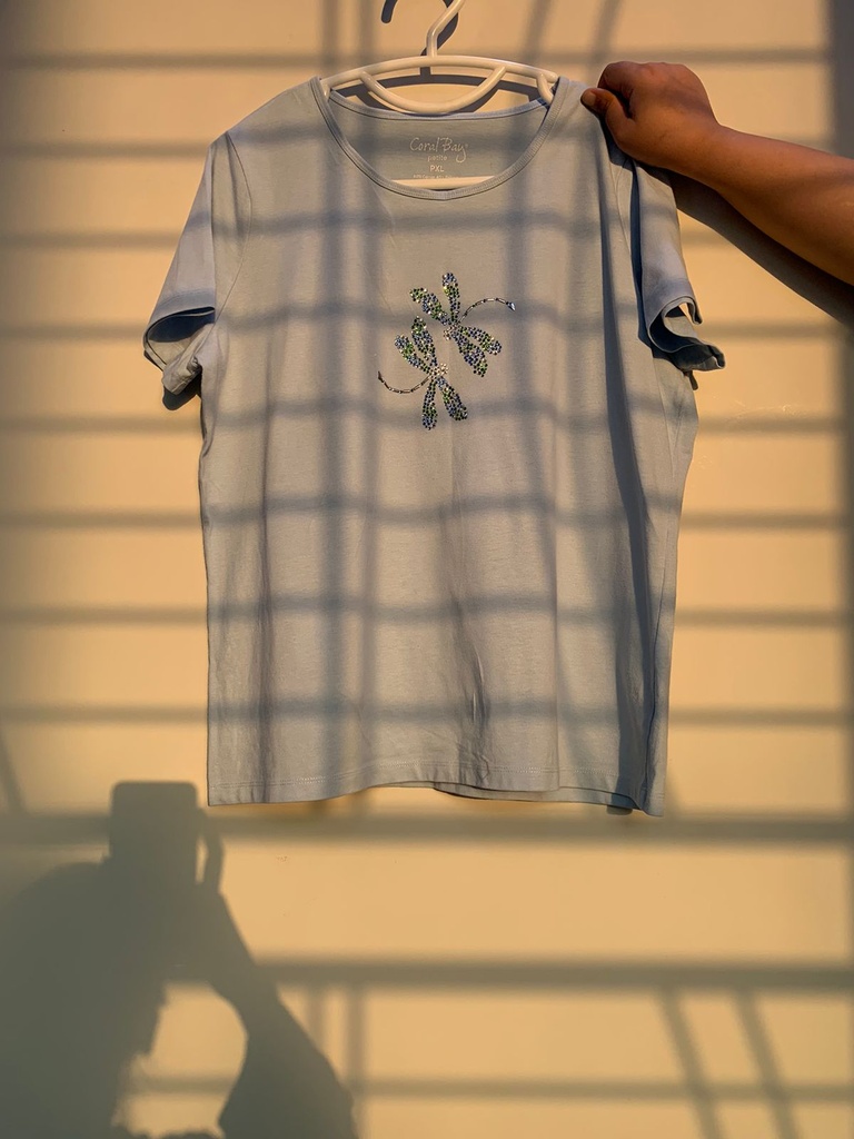 Dragonfly Sequin Relaxed T-Shirt