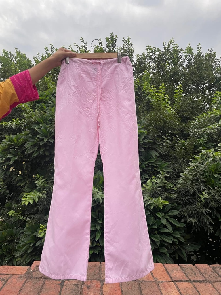 Pale Pink Flared Pants