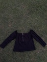 Black half shoulder shirt