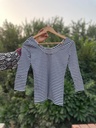 black and white stripped shirt