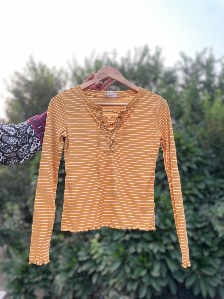 Yellow stripped shirt