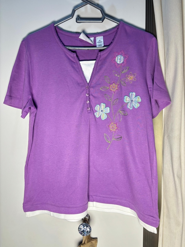 Embroidered Floral T-Shirt