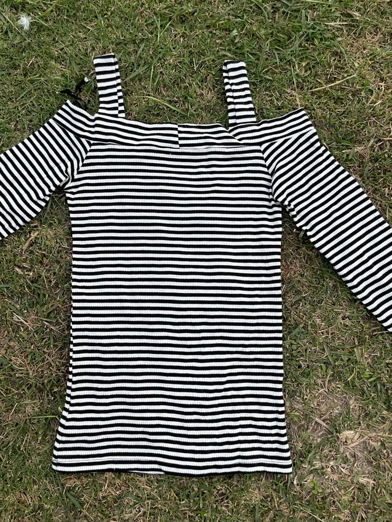 Black and White Striped Shirt