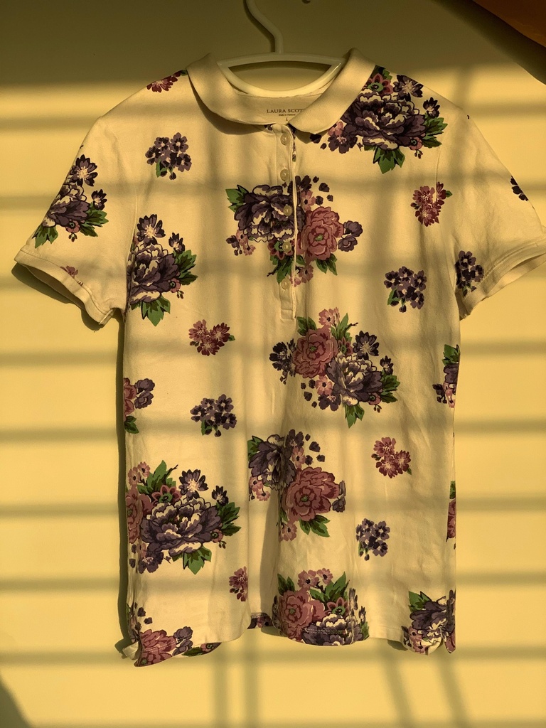 Printed Floral Polo T-Shirt