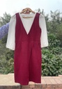 Maroon and White Dress