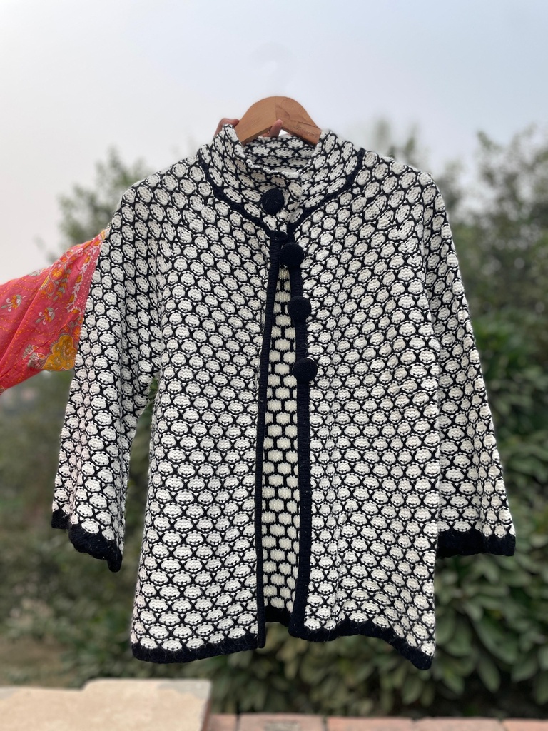 Black and White Pattern Cardigan