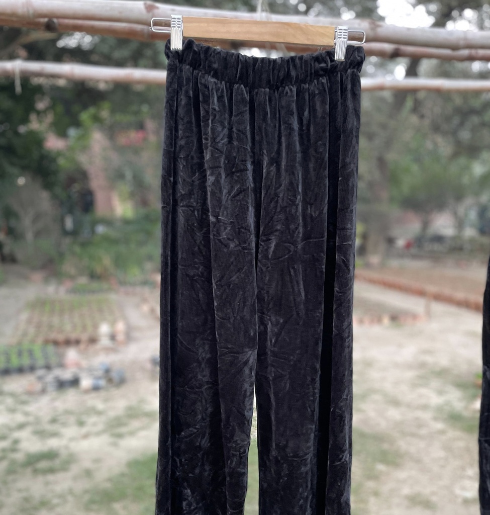 Black Velvet Trousers