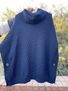 Turtleneck Knit poncho Sweater