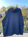 Turtleneck Knit poncho Sweater