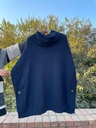 Turtleneck Knit poncho Sweater