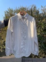 White Silk Button Down Shirt 
