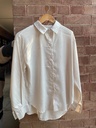 White Silk Button Down Shirt 