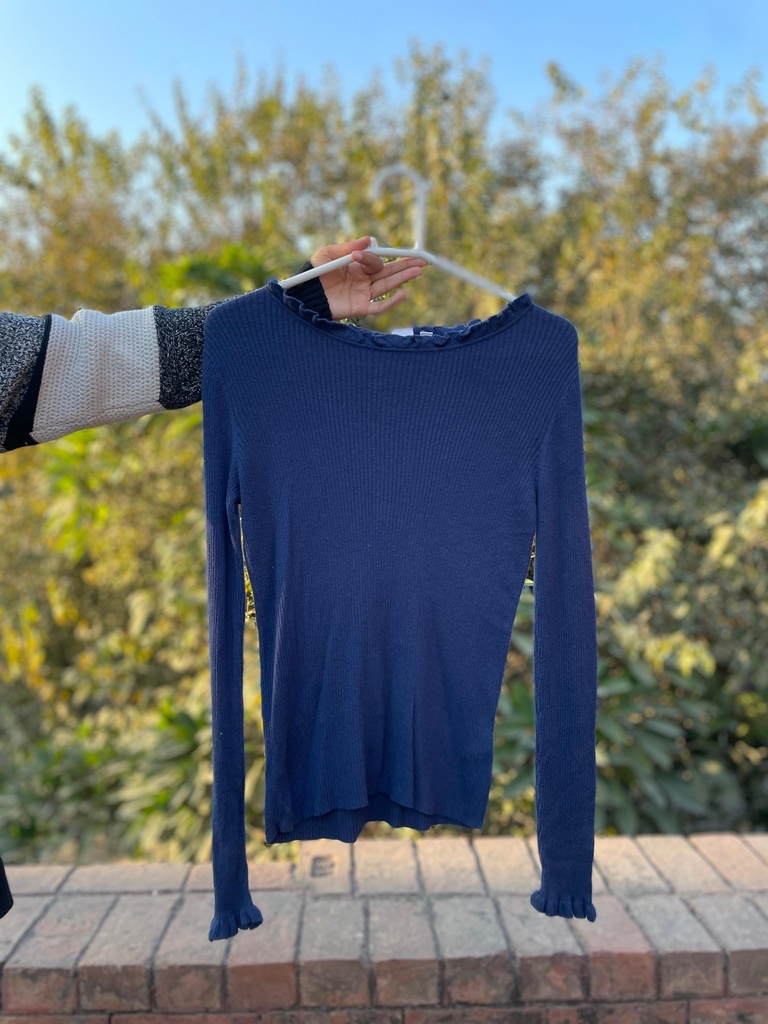 Navy Fitted Top