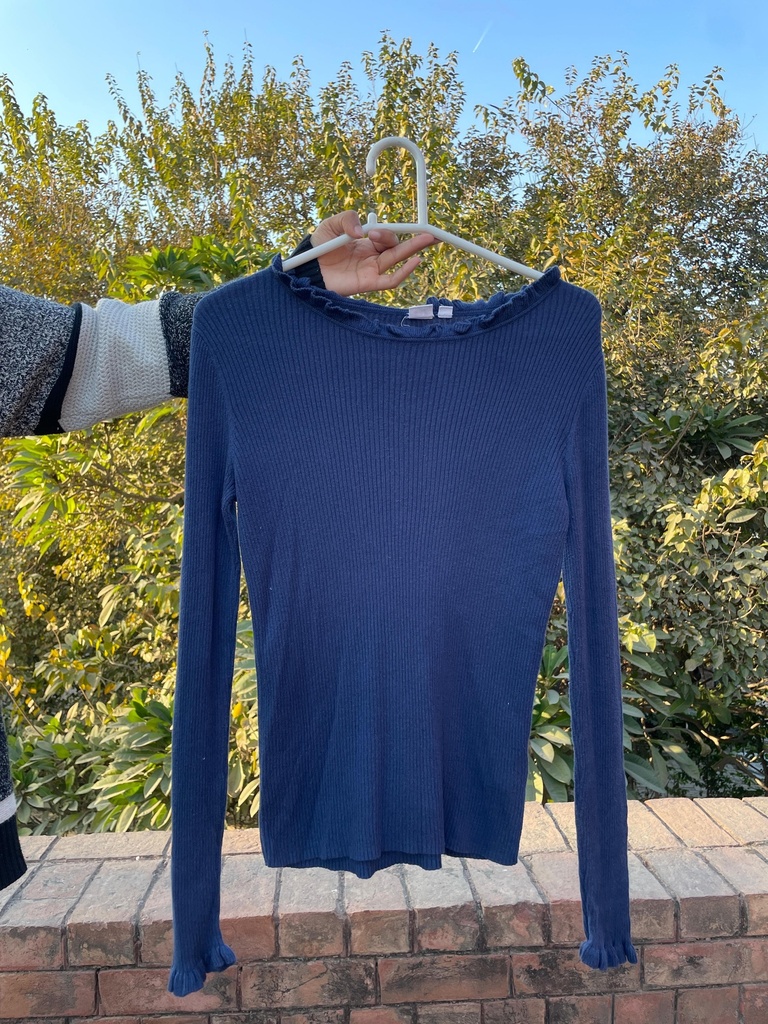 Navy Fitted Top