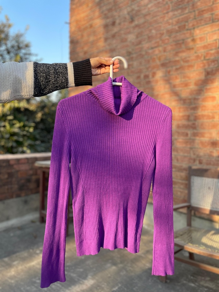 Turtleneck Fitted Top