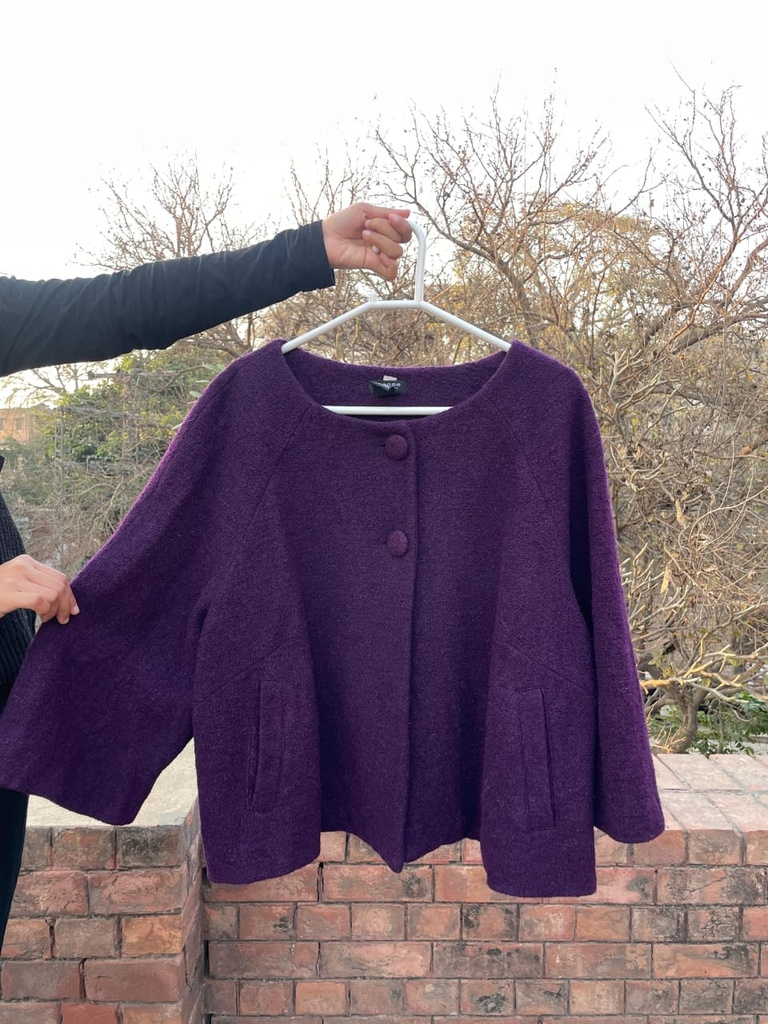 Purple Poncho Blazer