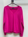 Hot pink V neck shirt