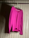Hot pink V neck shirt
