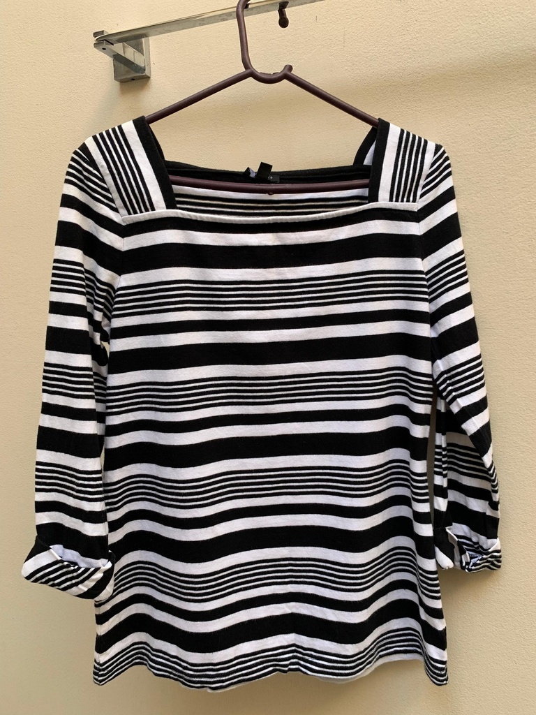 Black and white striped top