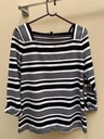 Black and white striped top