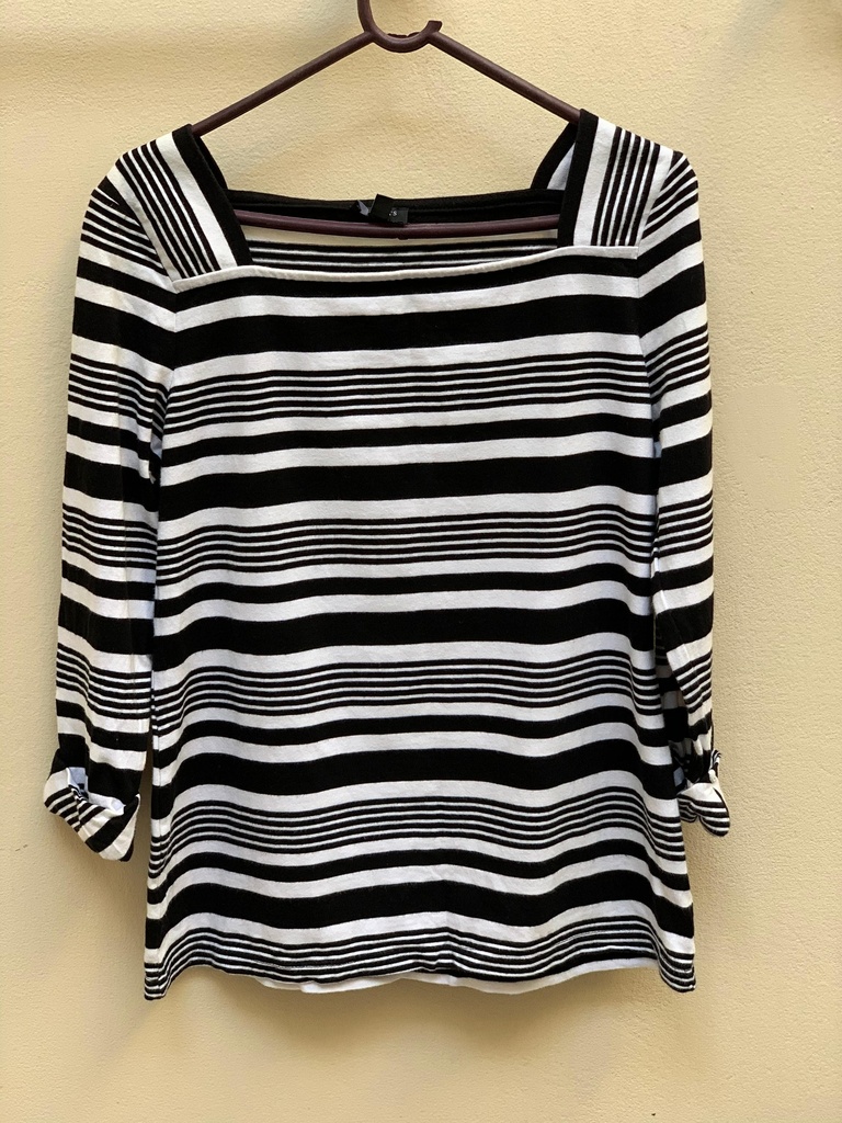 Black and white striped top