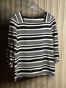 Black and white striped top