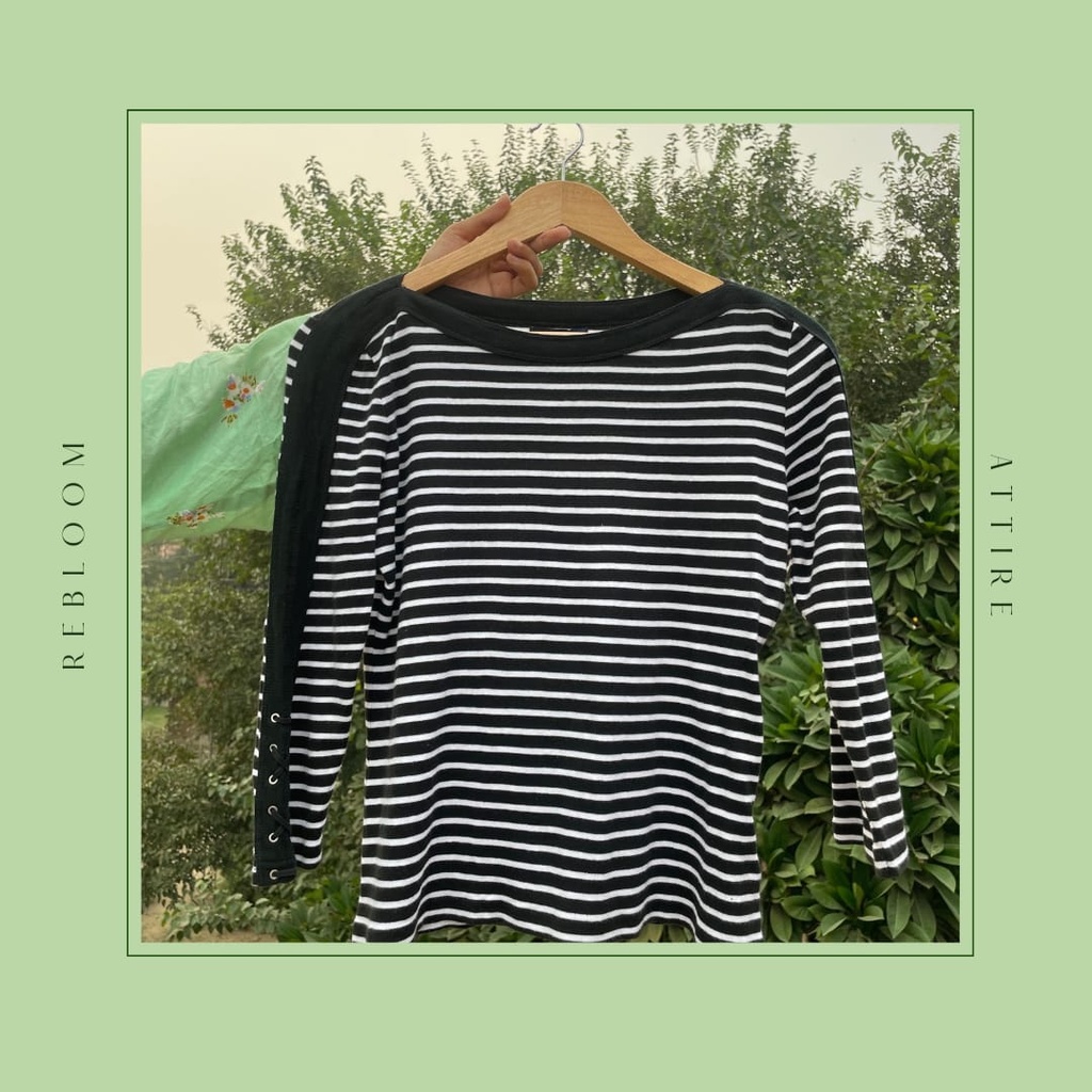 Black and White Striped Shirt