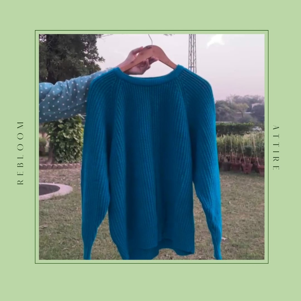 Blue Knitted Sweater