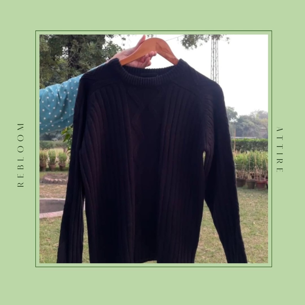 Black Knitted Sweater