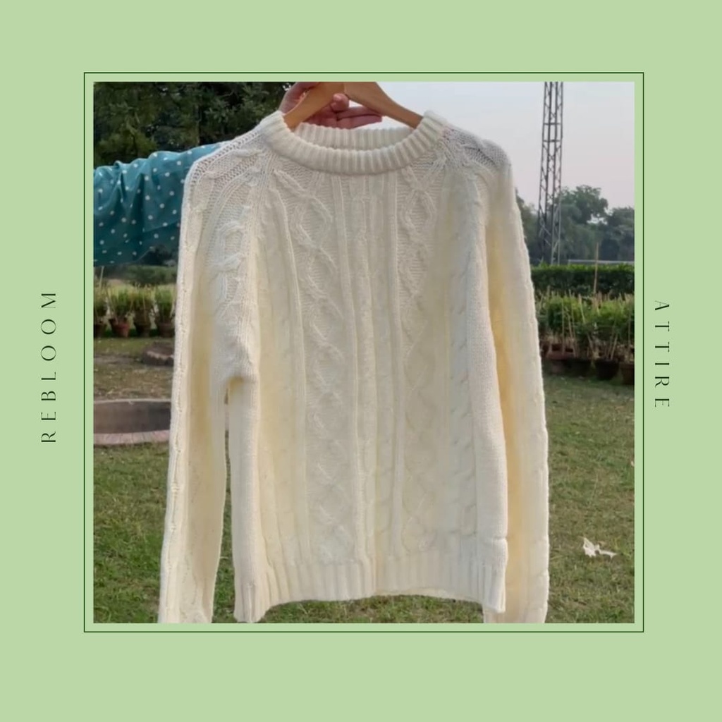 White Knitted Sweater