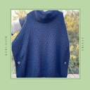Turtleneck Knit poncho Sweater