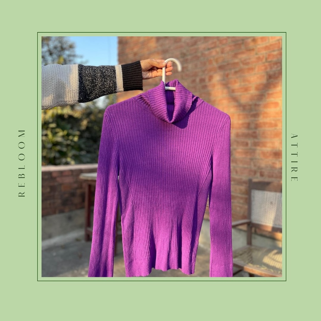 Turtleneck Fitted Top