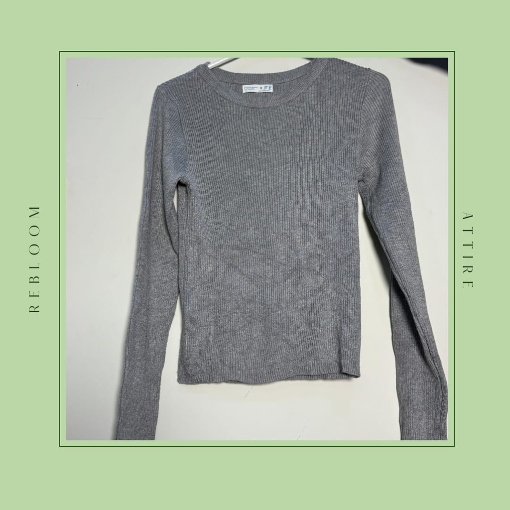 Grey Fitted Top
