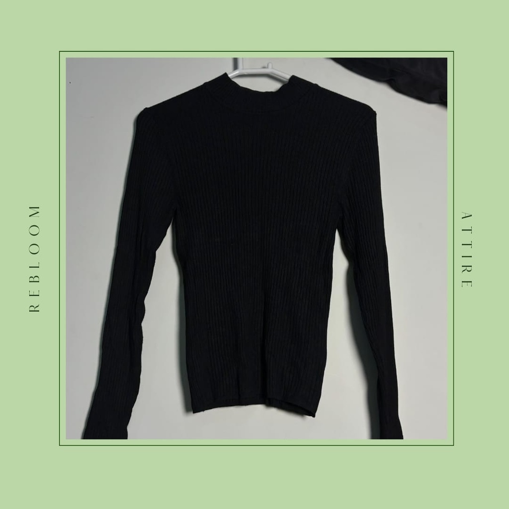 Black Slim Fit Top