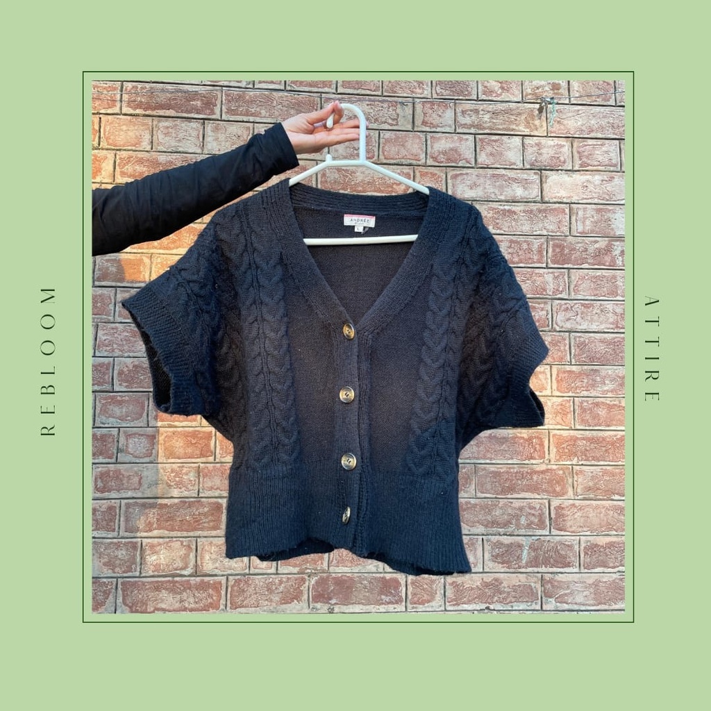 Black Crop Cardigan