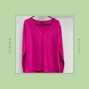Hot pink V neck shirt