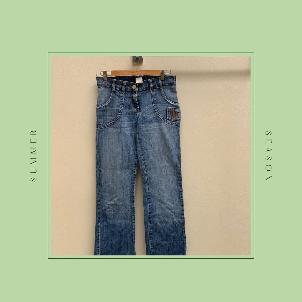 Denim Straight Pants