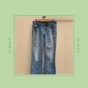 Wide leg blue pants
