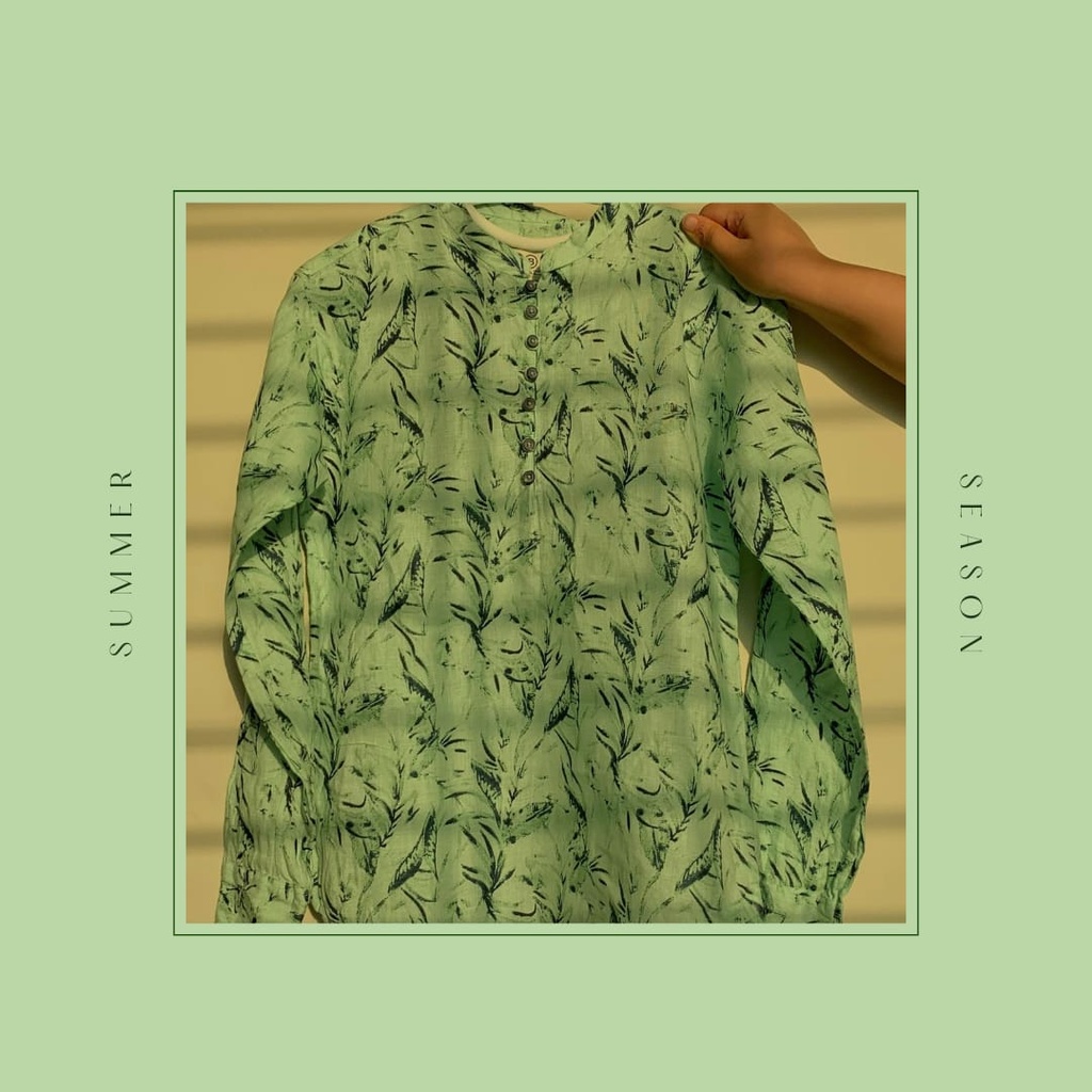 Leaf Printed Unisex Shirt