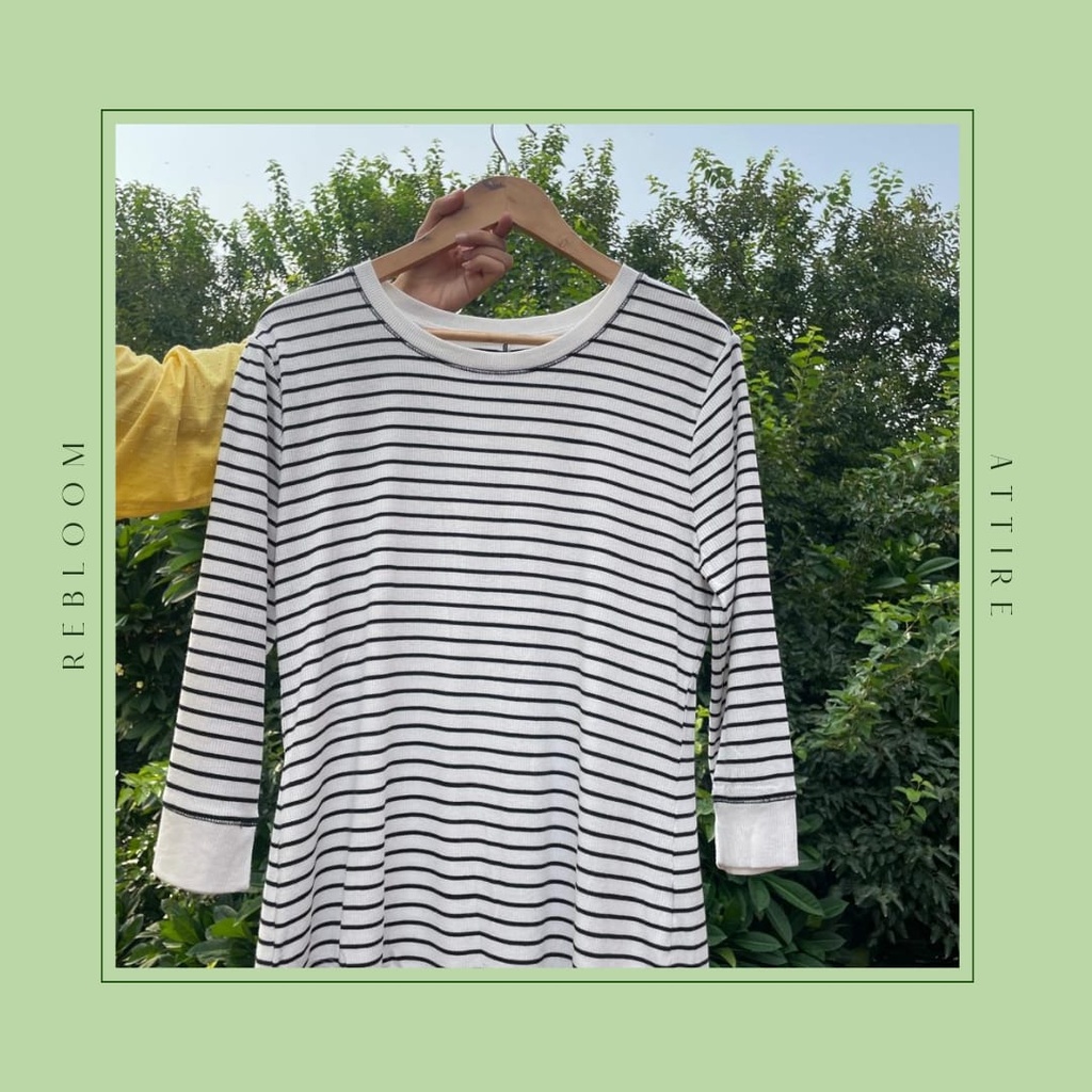 Black and white lining shirt